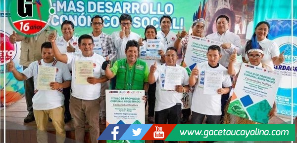 35 poblaciones recibieron titulos de propiedades en la región de Loreto 