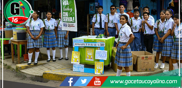 Escolares de Sepahua lideran campaña de sensibilización por el Día Mundial del Reciclaje