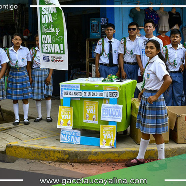 Escolares de Sepahua lideran campaña de sensibilización por el Día Mundial del Reciclaje