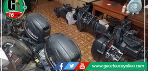 Policias recuperan motores fuera de borda y caturan a individuo