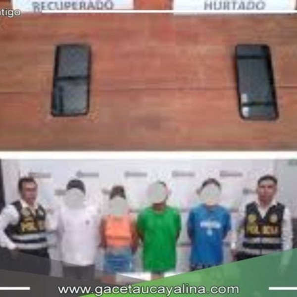 Desarticulan banda criminal llamado "Los roba celulares"