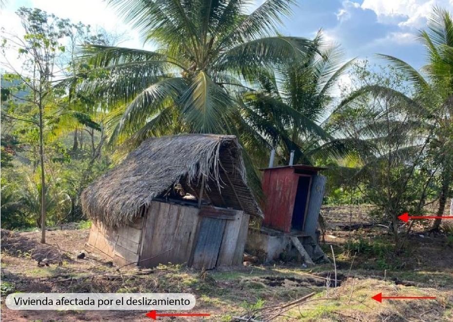 San Martín: sugieren reubicar las viviendas en el centro poblado de Poloponta debido a un deslizamiento de tierra