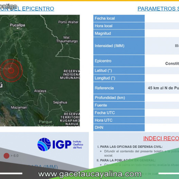 Sismo de magnitud 5.0 sacude Pasco, Perú, este viernes 24 de mayo
