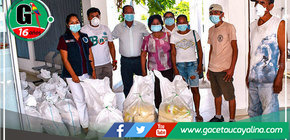 Entrega de canastas de víveres para combatir la tuberculosis en Atalaya