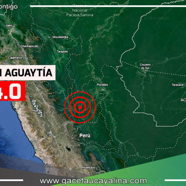 Sismo de magnitud 4.0 sacude Aguaytía esta madrugada