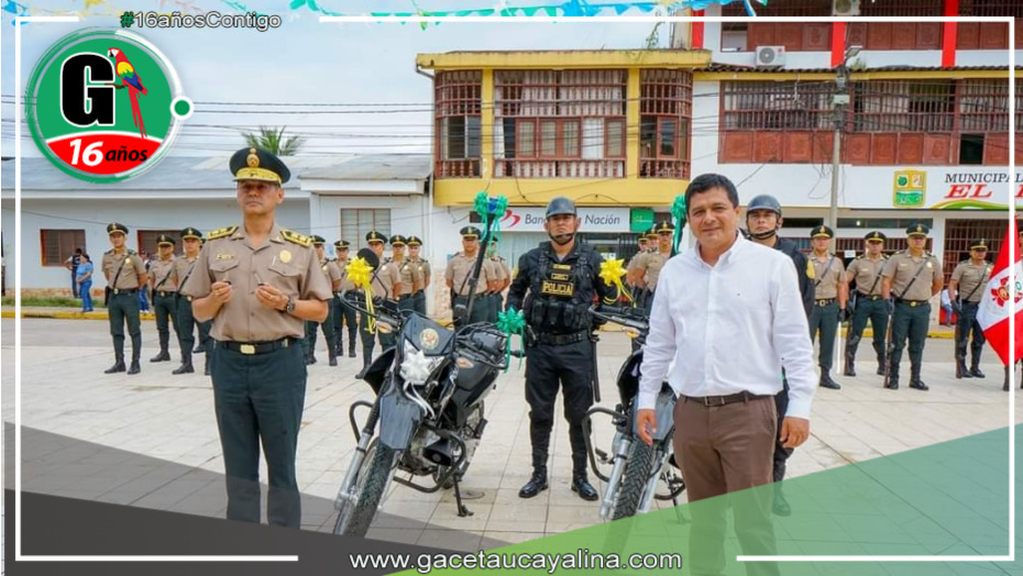 Alcalde de El Dorado entrega motocicletas para reforzar la seguridad en San José de Sisa