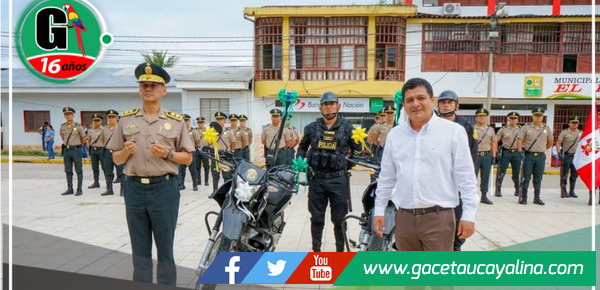 Alcalde de El Dorado entrega motocicletas para reforzar la seguridad en San José de Sisa