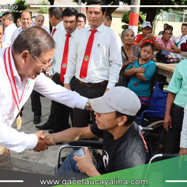 Alcalde de Ucayali brinda apoyo integral a personas con discapacidad