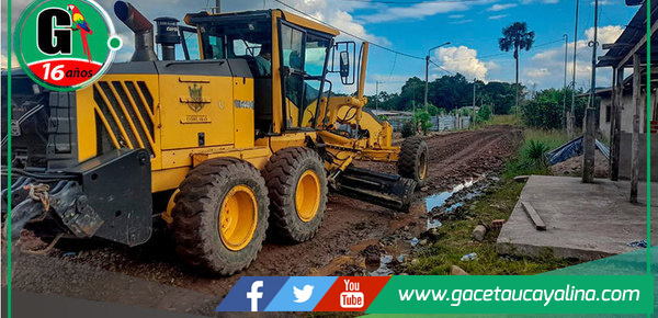 Mejoramiento de calles en la Junta Vecinal Nelly Francisca en Aguaytía