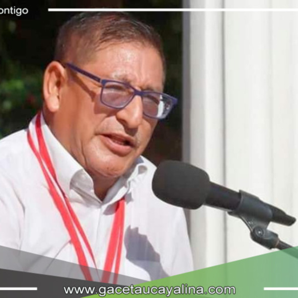 Alcalde Rodolfo Lovo rinde cuentas de su primer año de gestión en la Plaza de Armas de Contamana
