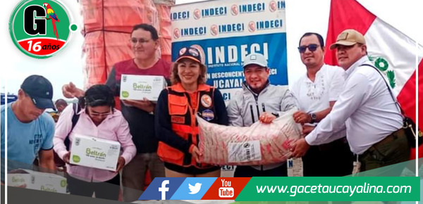 Gobernador Dr. René Chávez entrega 250 toneladas de ayuda humanitaria en la provincia de Ucayali