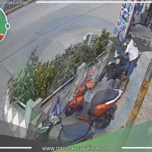 Delincuentes roban moto 