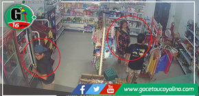 Tenderos roban en una tienda comercial 