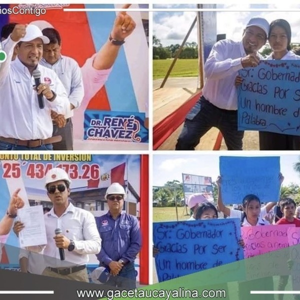 Gobernador coloca primer ladrillo para construcción de colegio en Sinchicuy