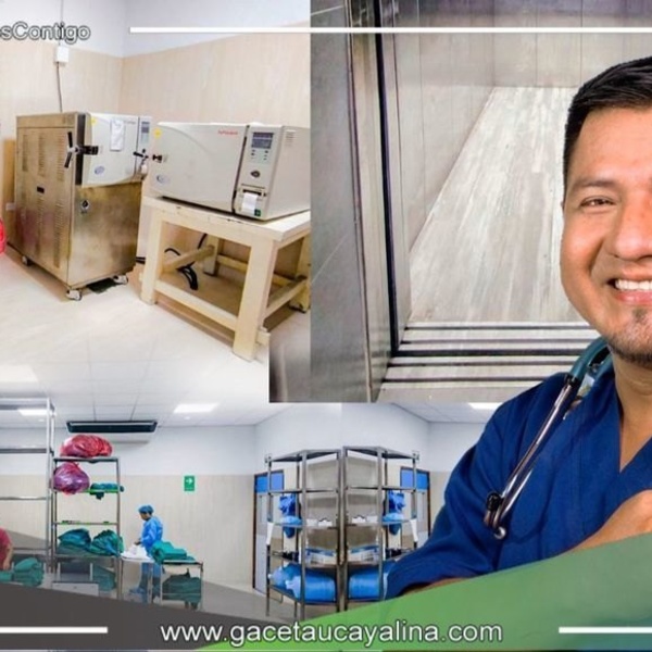 Inagura gobernador de Loreto ascensores y centro de esterilización del hospital regional