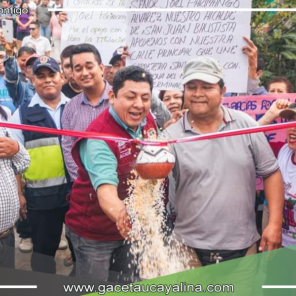 Alcalde de San Juan Joel Parimango inaugura nueva alcantarilla de pase en el sector "El Terminal"