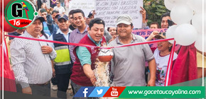 Alcalde de San Juan Joel Parimango inaugura nueva alcantarilla de pase en el sector "El Terminal"