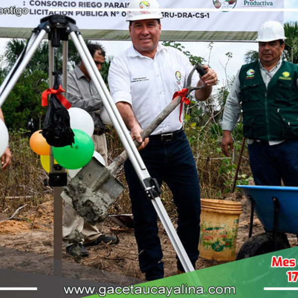 Gambini coloca primera piedra para la construcción de nuevo sistema de riego en Nueva Requena