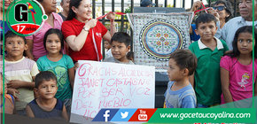 Janet Castagne Entrega Pavimento al A.H. Jorge Chávez en Pucallpa