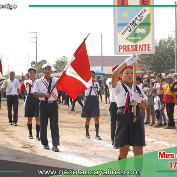 Desfile Escolar en la Av. Túpac Amaru conmemora 203 años de Independencia en Pucallpa