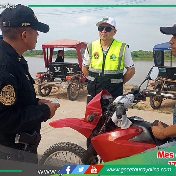 Alcalde Rodolfo Lovo Tello lidera campaña de sensibilización para conductores de Contamana