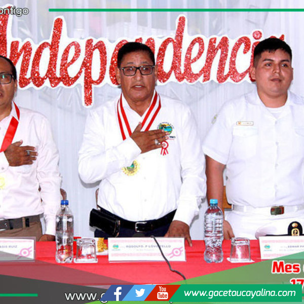 Alcalde de Ucayali destaca proyectos y acciones en su discurso en Sesión Solemne de Fiesta Patrias