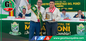 Alcalde de Sepahua recibe condecoración como "Huésped Ilustre" en Megantoni - Cusco