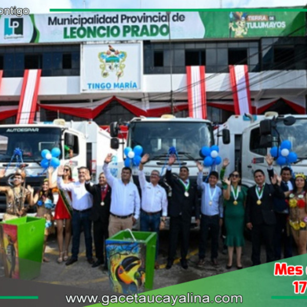 El Ministerio del Ambiente entrega vehículos para fortalecer reciclaje y limpieza en Tingo Maria