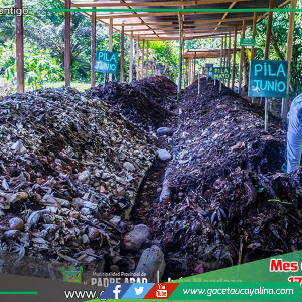 Alcalde de Padre Abad promueve producción de abono orgánico para embellecer la ciudad