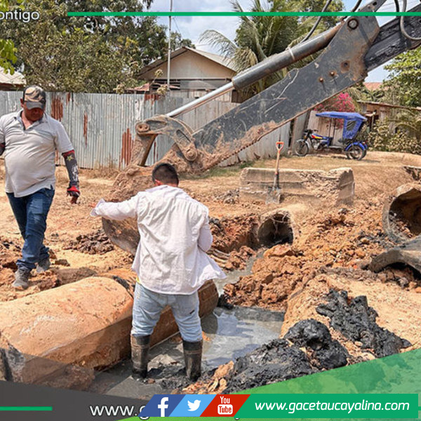 Se colocó material ligante en Av. Play wood del A.H. Carlos Acho Mego