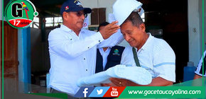 Alcalde Rodolfo Lovo Tello entrega implementos de trabajo a matarifes de la provincia de Ucayali