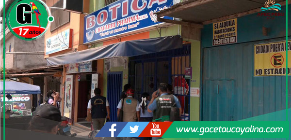 Clausuran farmacias sin autorización en Coronel Portillo