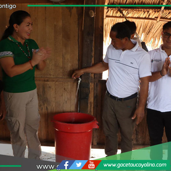 Pochita Rodríguez entrega sistema de agua en C.N. Nuevo Egipto