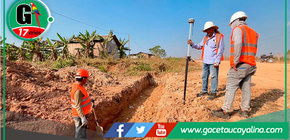 Funcionarios supervisan obras en Av.  Andalucía y A.H. 17 de mayo en C. P. San Pablo de Tushmo