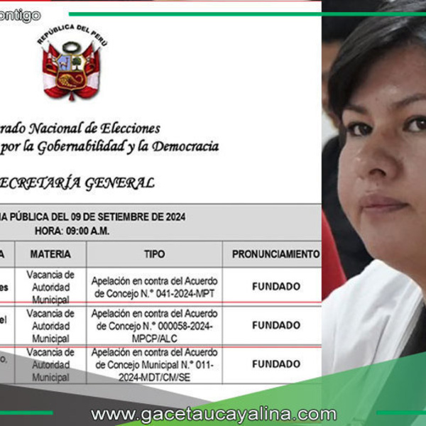 JNE declara vacancia de regidora por funciones administrativas