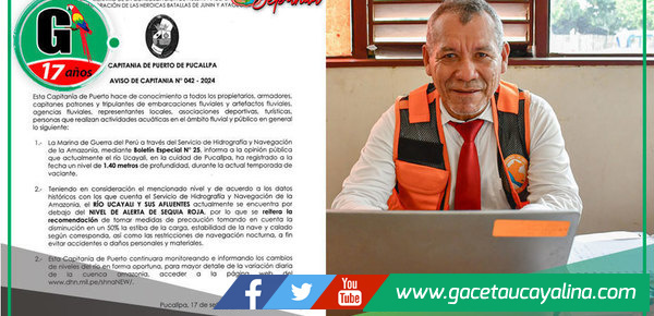 Municipalidad de Sepahua implementa medidas ante descenso crítico del río Ucayali