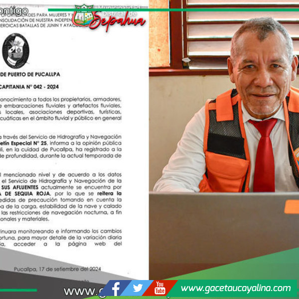 Municipalidad de Sepahua implementa medidas ante descenso crítico del río Ucayali