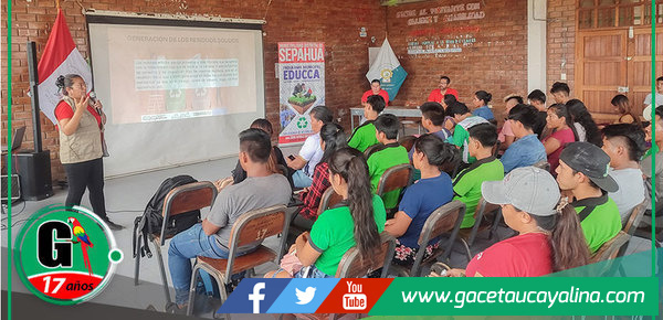 Estudiantes de Sepahua reciben capacitación sobre manejo de residuos