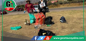 Se inicio retiro de media tonelada de desechos sólidos en el parque arqueológico de Sacsayhuamán en Cusco 