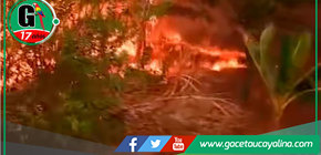 60 familias pierden todo en incendio forestal en Santa Anita distrito de Nueva Requena