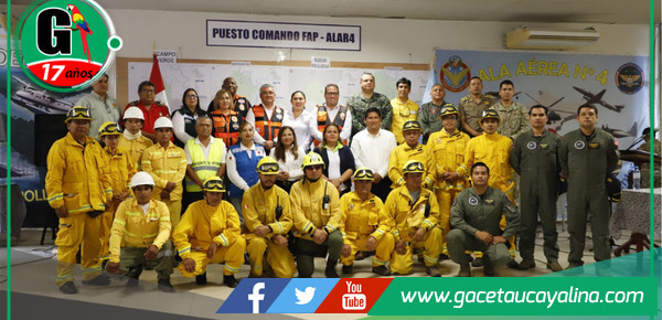 Autoridades nacionales y regionales unen esfuerzos para combatir incendios forestales en Ucayali