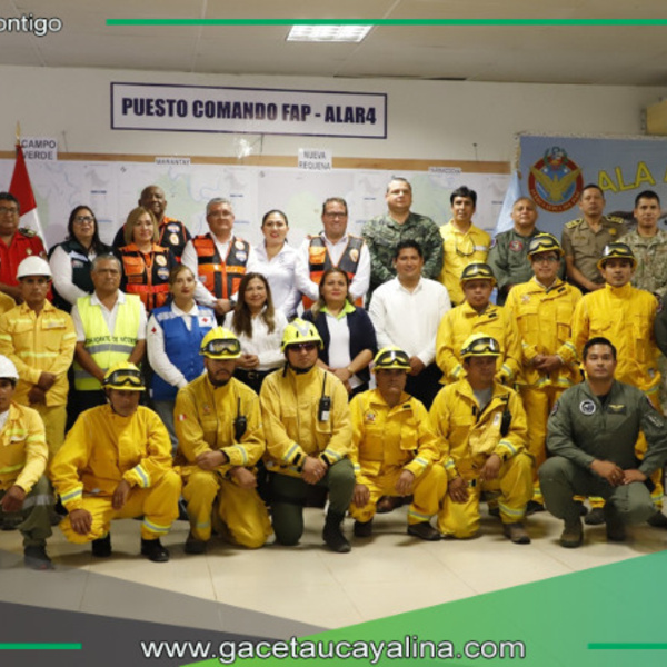 Autoridades nacionales y regionales unen esfuerzos para combatir incendios forestales en Ucayali