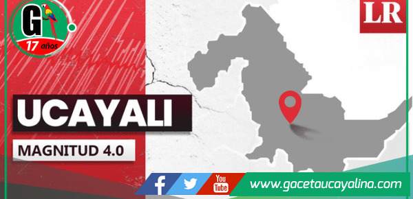 Sismo se registró en Coronel Portillo, sin reportes de daños.