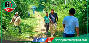 Regidores de municipalidad supervisan trabajos en carretera Villa Contamana