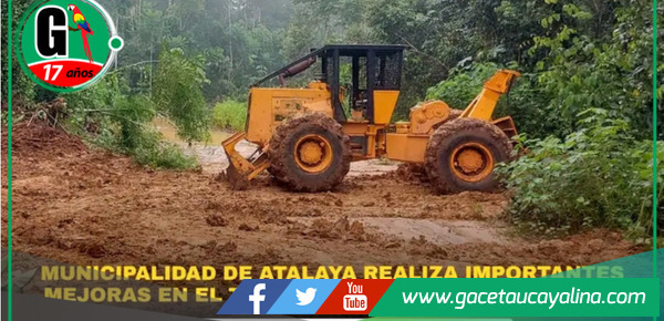 Municipalidad de Atalaya completa obra de apertura en ruta de Santa Fe.