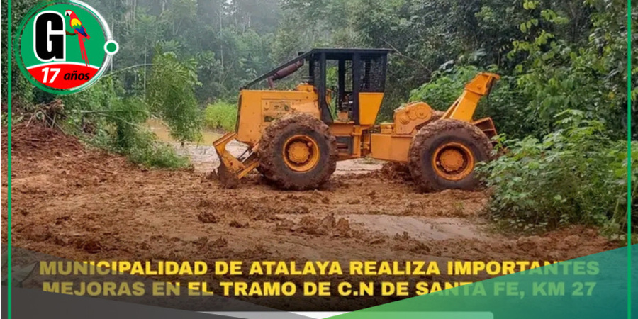 Municipalidad de Atalaya completa obra de apertura en ruta de Santa Fe.