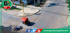 Cámaras y serenos auxilian tras accidente por imprudencia en Pucallpa