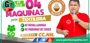 Waldo Guerra Entrega Máquinas de Coser y Remalladoras.