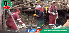 Municipalidad descolmata caño natural en Jr. Miguel Grau en Pucallpa