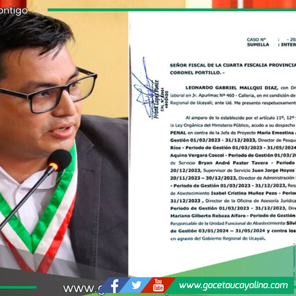  Consejero Leonardo Mallqui denuncia pagos irregulares en DIREPRO